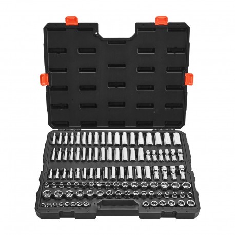 Galvučių rinkinys, 104 vnt., 9,5 mm, 6–24 mm, CR-V plienas, automobilių remontui