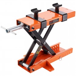 Hidraulinis žirklinis motociklo keltuvas su 2 pagalvėlėmis, krovinys iki 500 kg, aukštis 8,9-33,8 cm