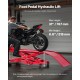Motociklo keltuvas su saugos fiksatoriumi, kėlimo aukštis 218-787 mm